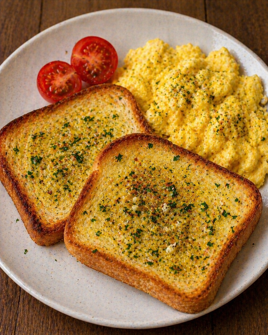 10-Minute Garlic Butter Toast Breakfast