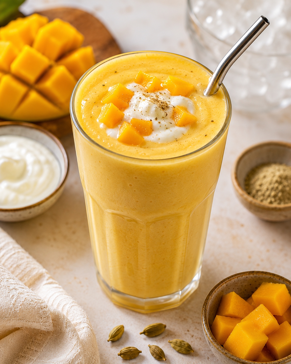 10-Minute Mango Lassi Protein Smoothie