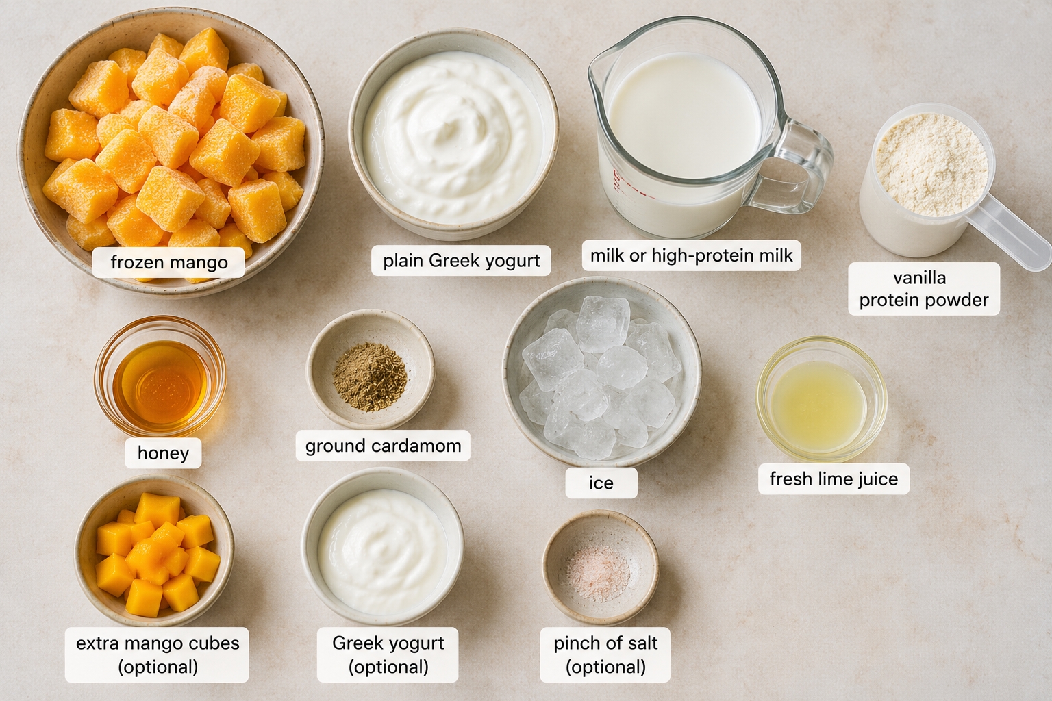 10-Minute Mango Lassi Protein Smoothie