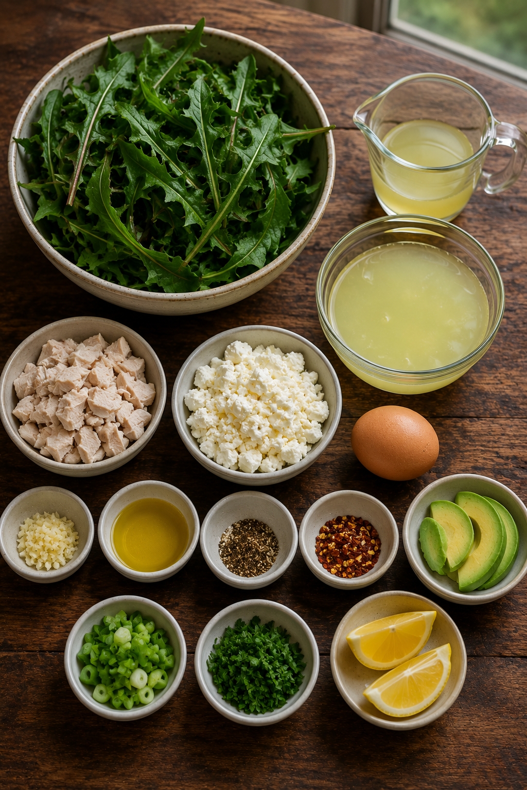 12-Minute Dandelion Greens Egg White Feta Skillet
