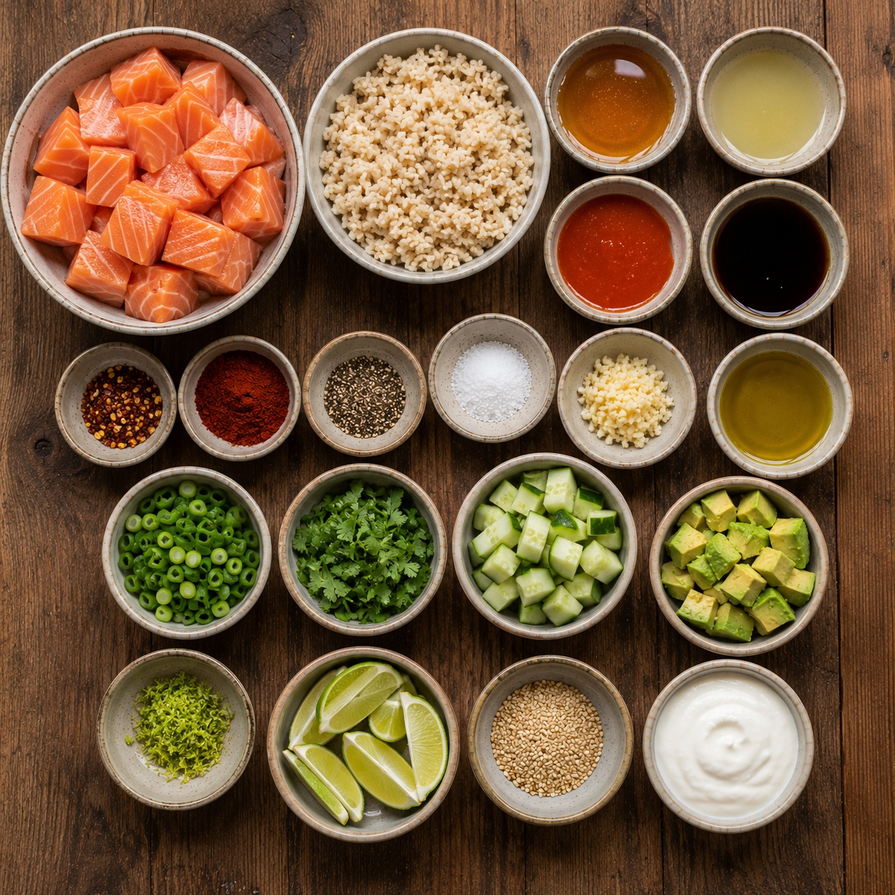 13-Minute Hot Honey Lime Salmon Glaze Bowl