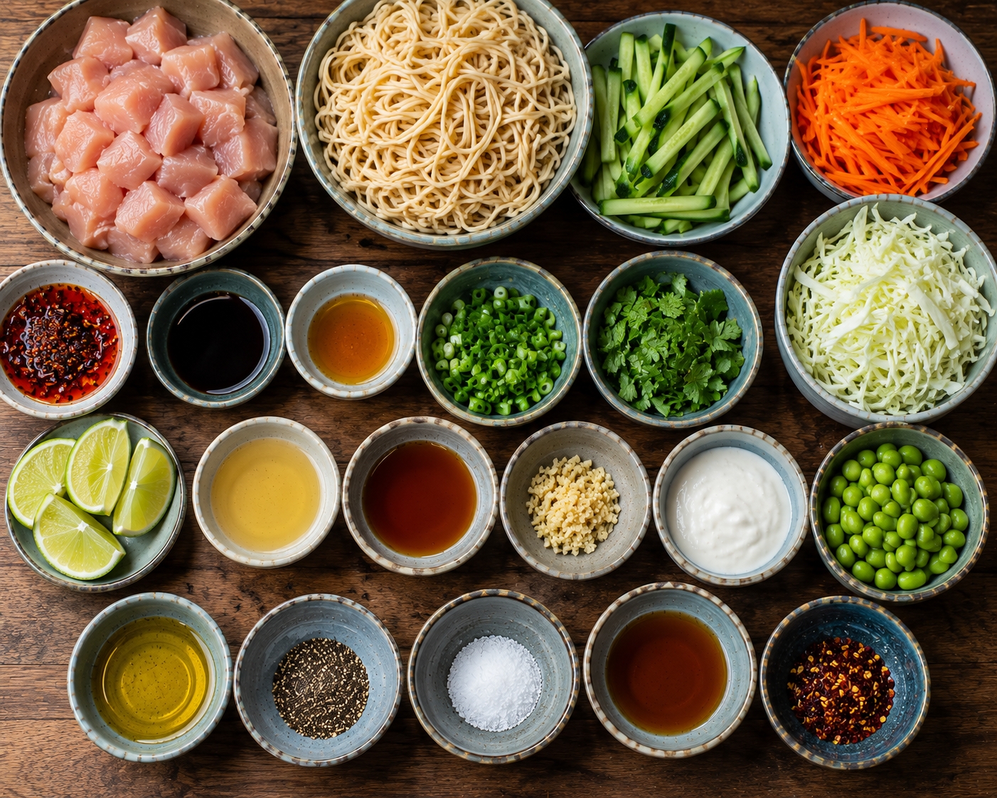 15-Minute Chili Crisp Asian Noodles Chicken Protein Bowl