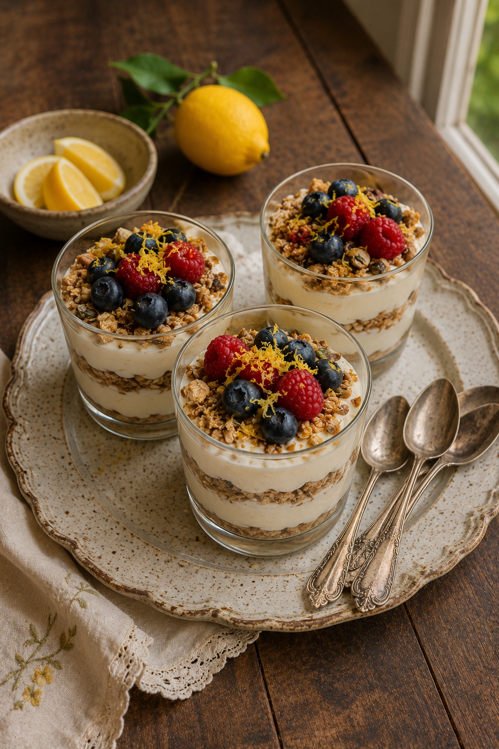 15-Minute Lemon Protein Crumble Yogurt Cups