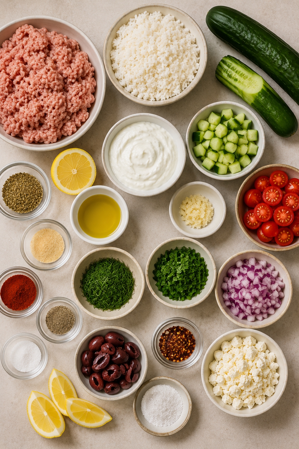 16-Minute Turkey Tzatziki Cucumber Rice Bowl