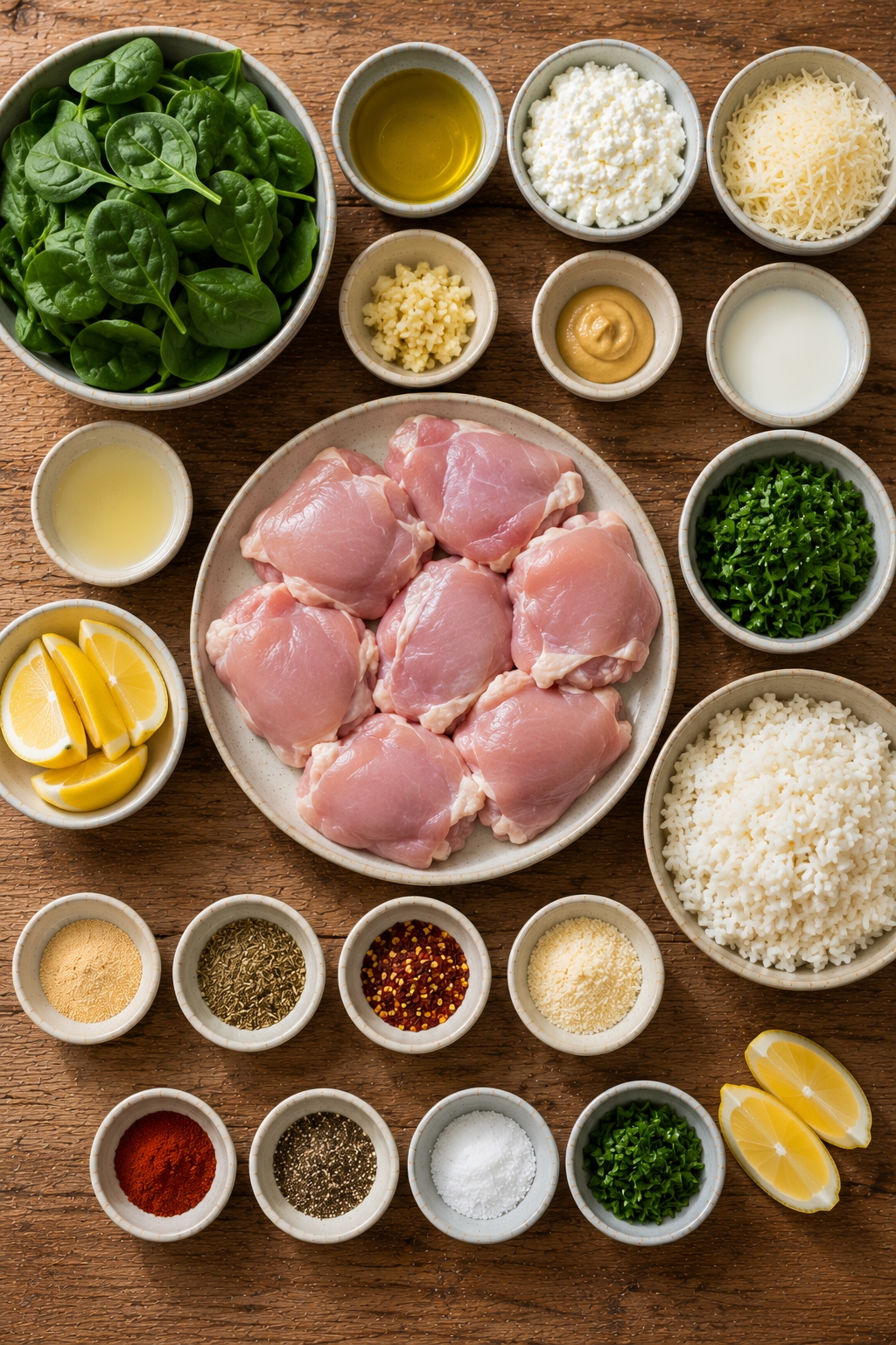 20-Minute Garlic Parmesan Chicken Thigh Protein Plate