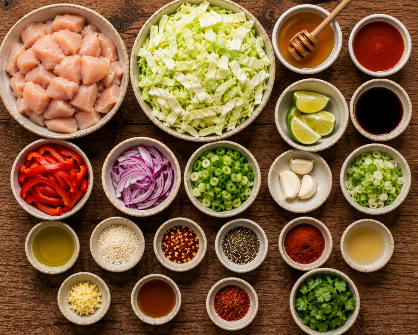 20-Minute Hot Honey Cabbage Chicken Skillet