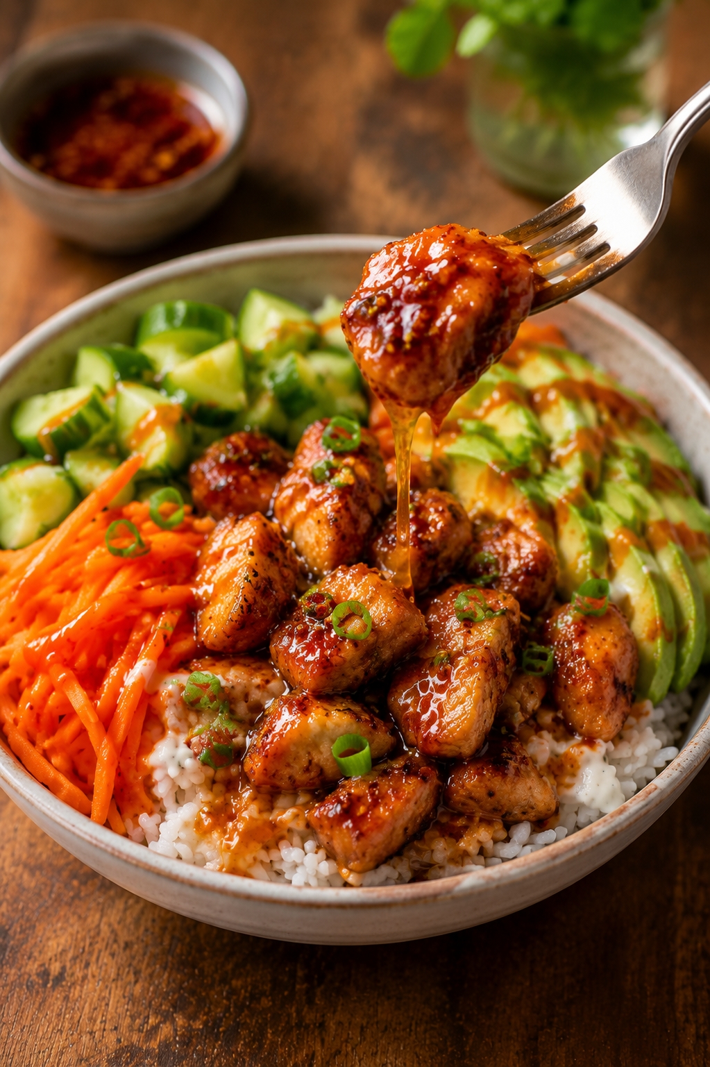 35g Protein Hot Honey Chicken Bowl in 15 Minutes (Better Than Takeout)