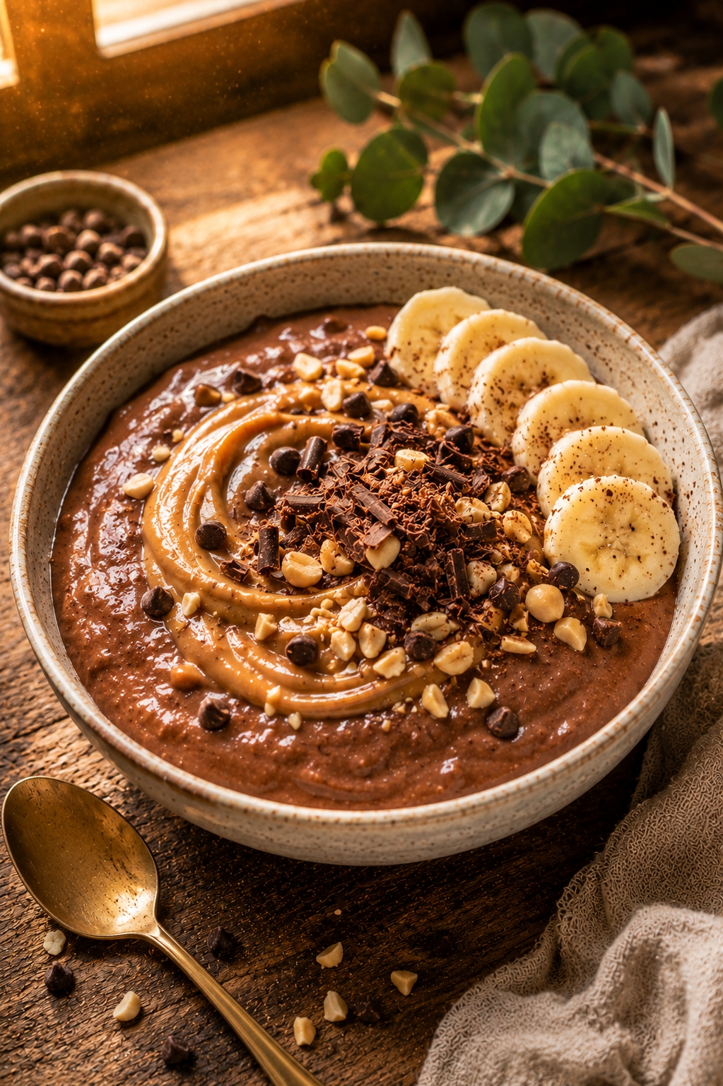 9-Minute Chocolate Peanut Butter Protein Pudding