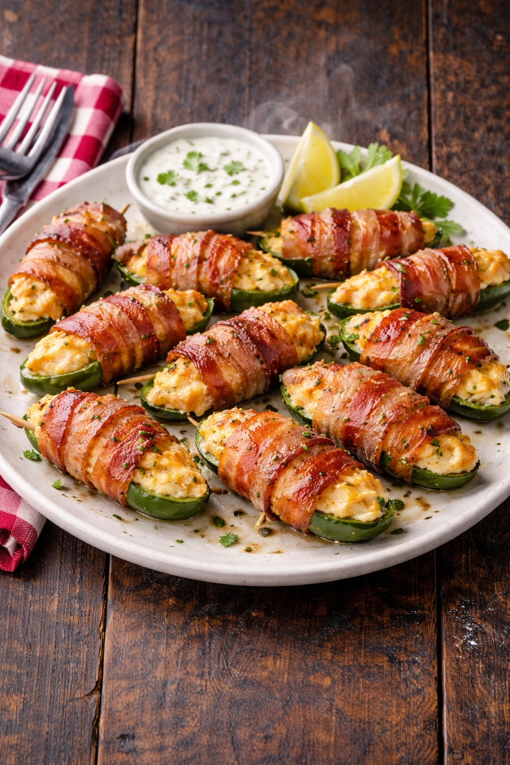 Bacon-Wrapped Jalapeño Poppers