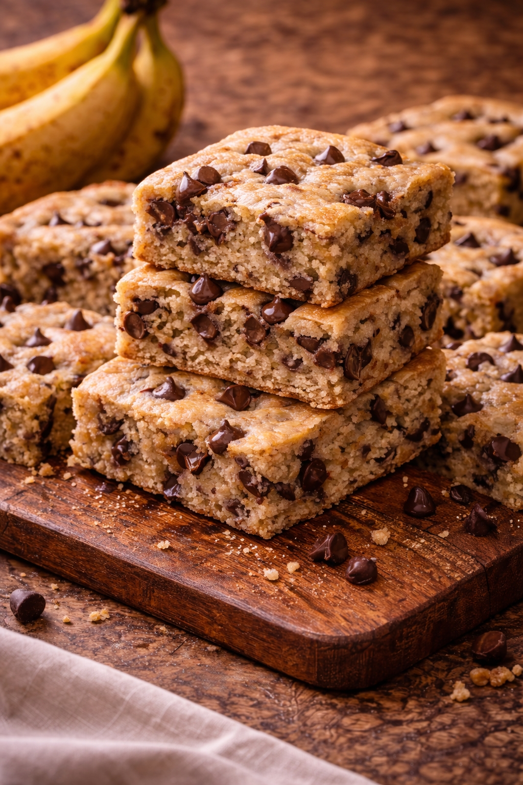 Banana Chocolate Chip Soft Bake Bars