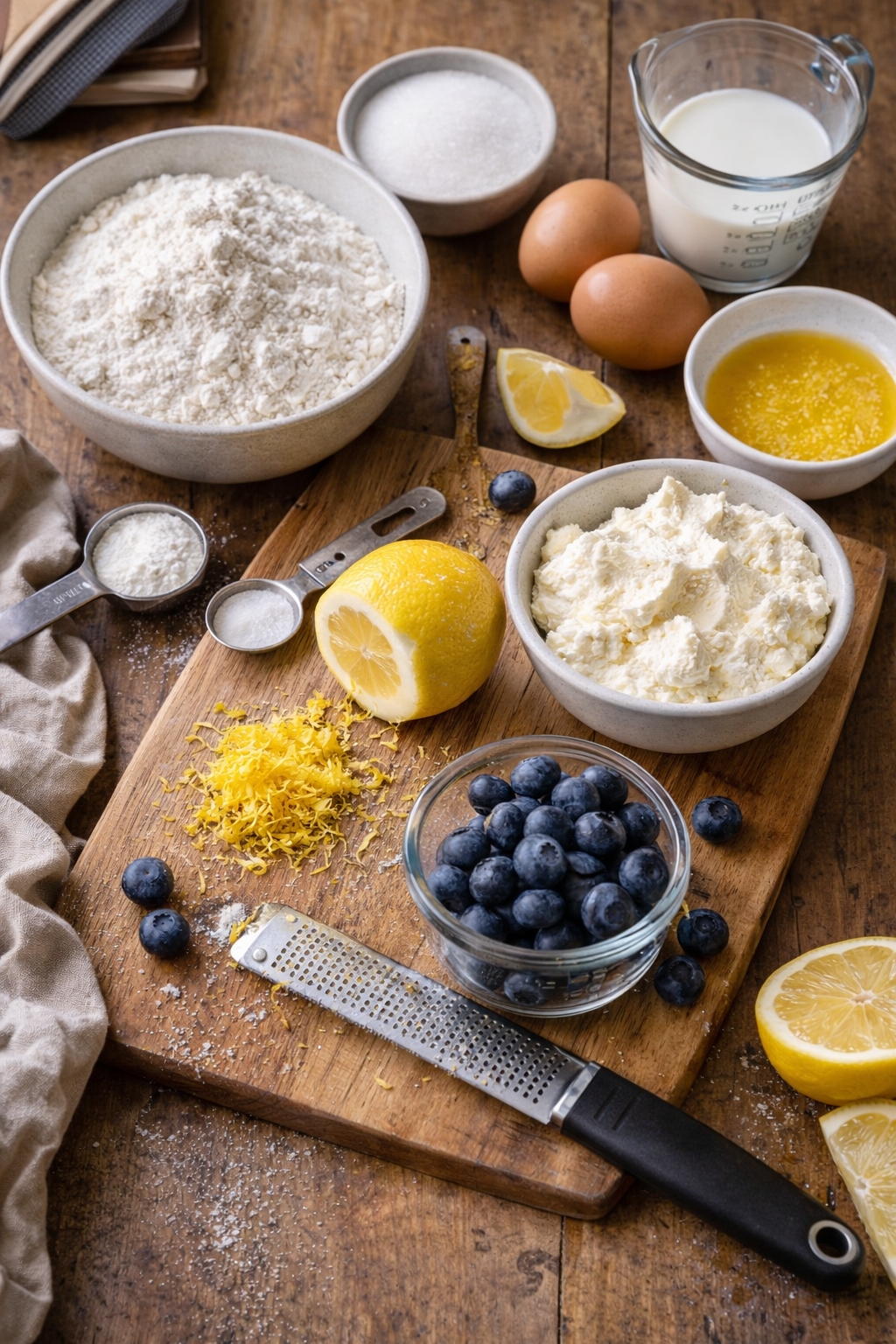 Blueberry Lemon Ricotta Pancakes