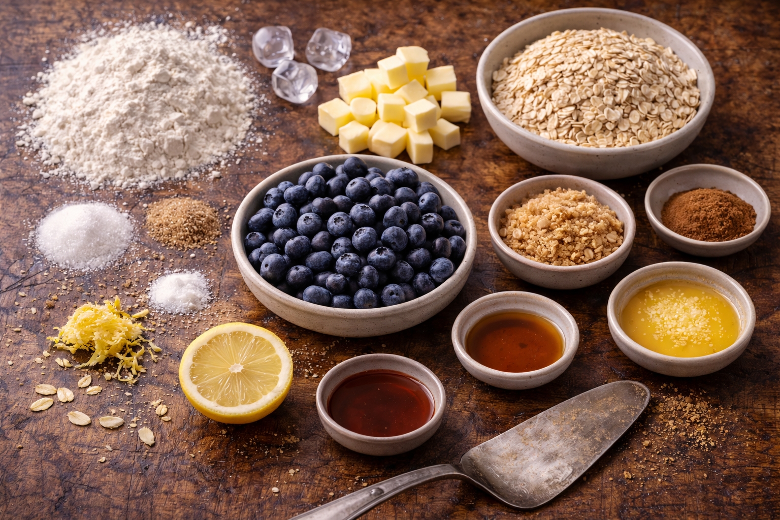 Blueberry Oat Crumble Breakfast Pie