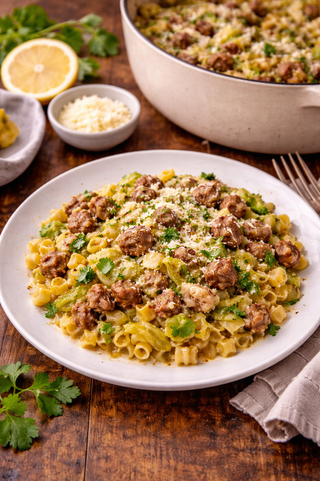 Cabbage & Sausage One-Pot Pasta