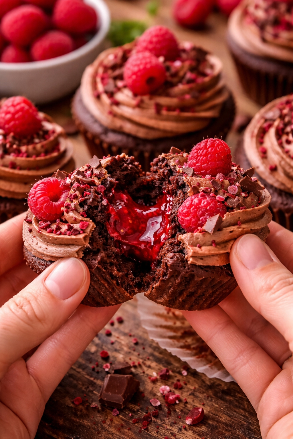 Chocolate Raspberry Cupcakes