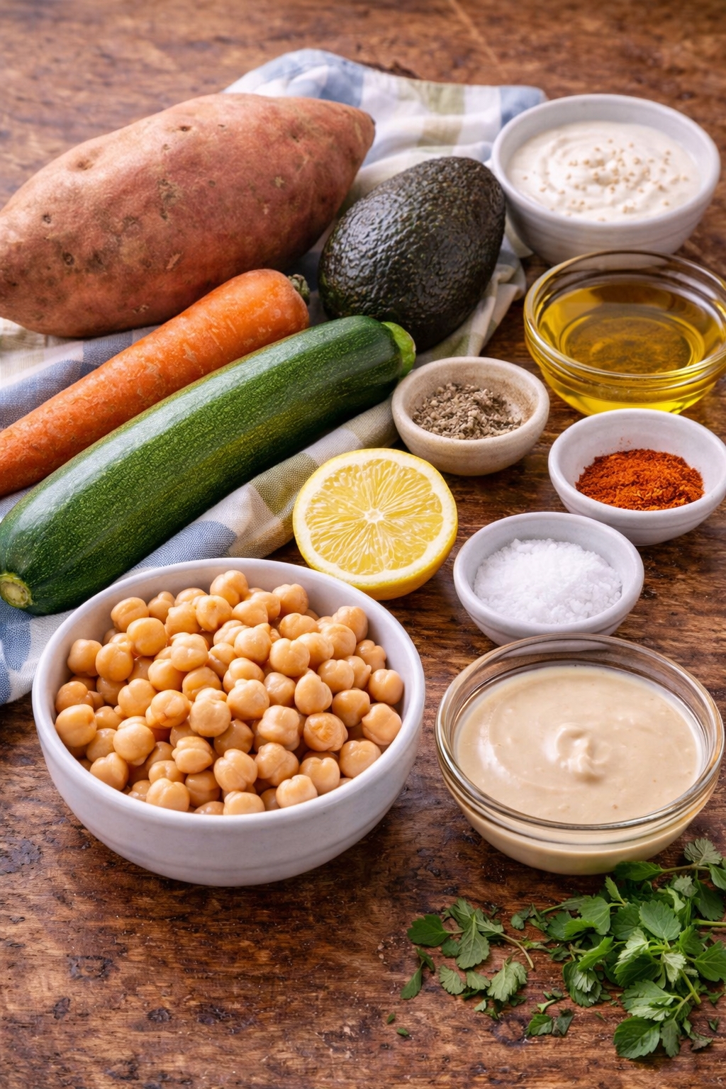Crispy Chickpea and Roasted Veg Glow Bowl