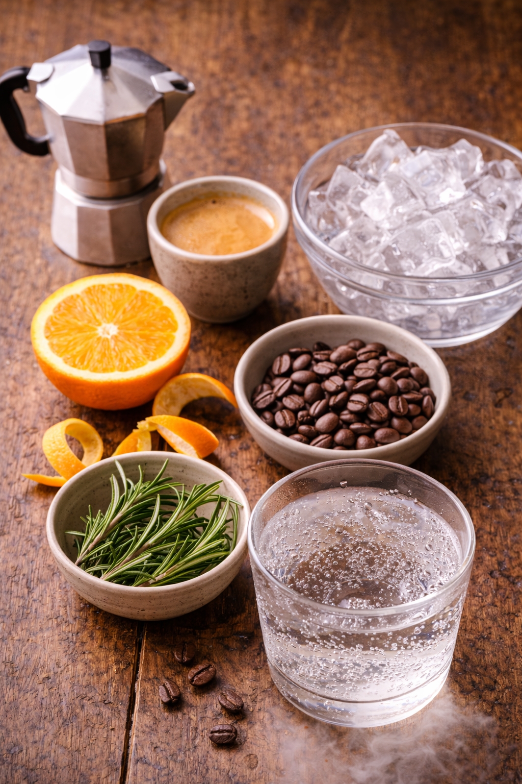 Espresso Tonic with Orange Peel