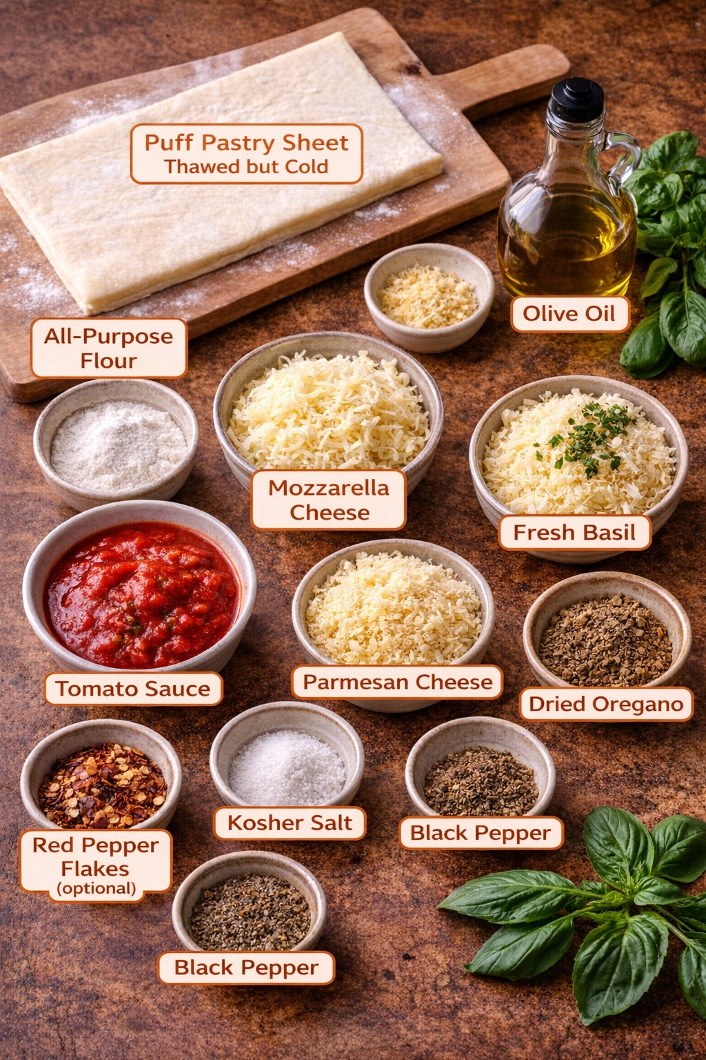 Flaky Puff Crust Pizza