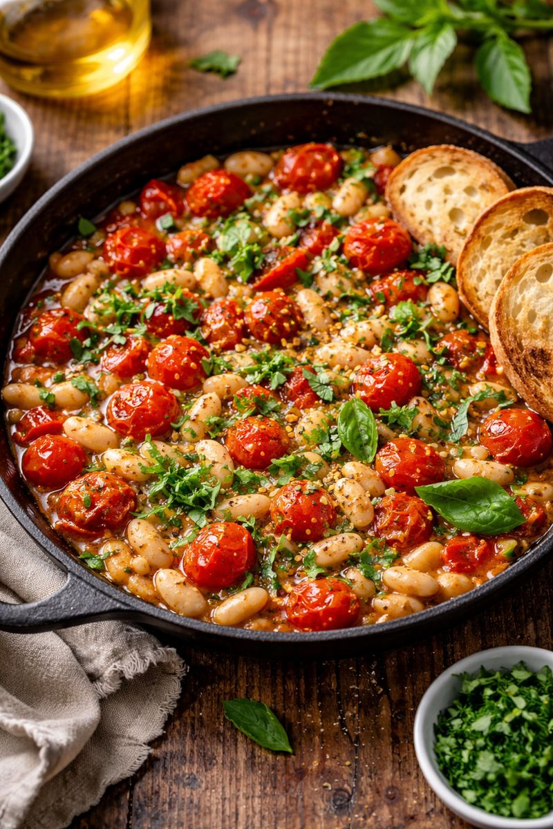 Herby White Bean Tomato Skillet