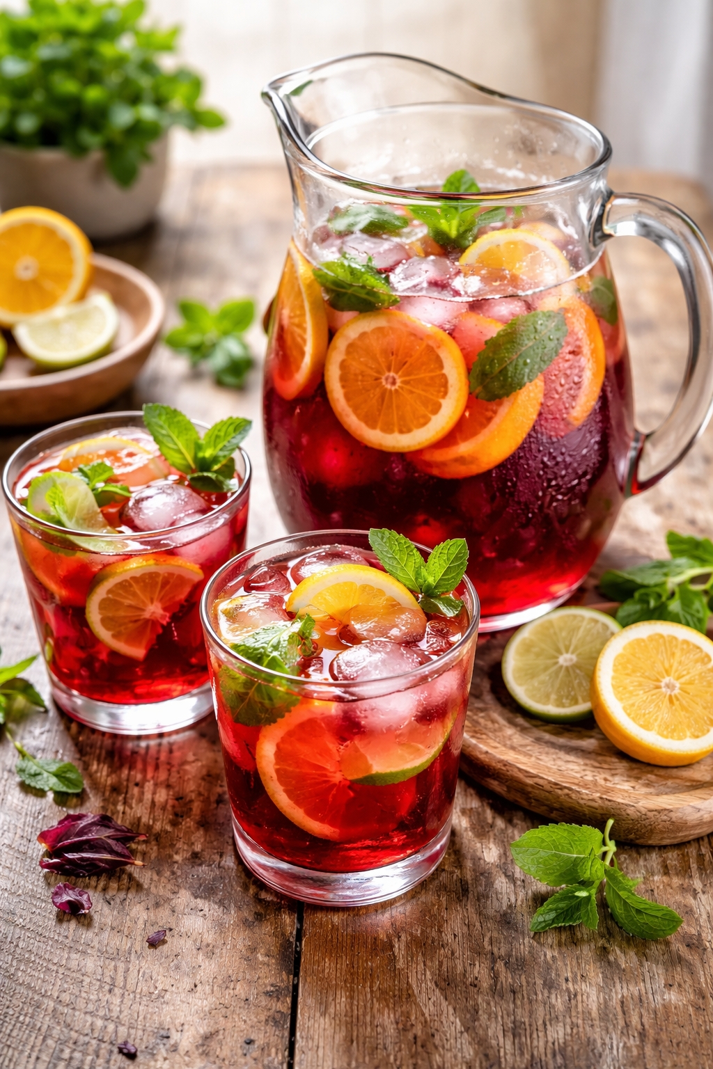 Hibiscus Iced Tea with Citrus