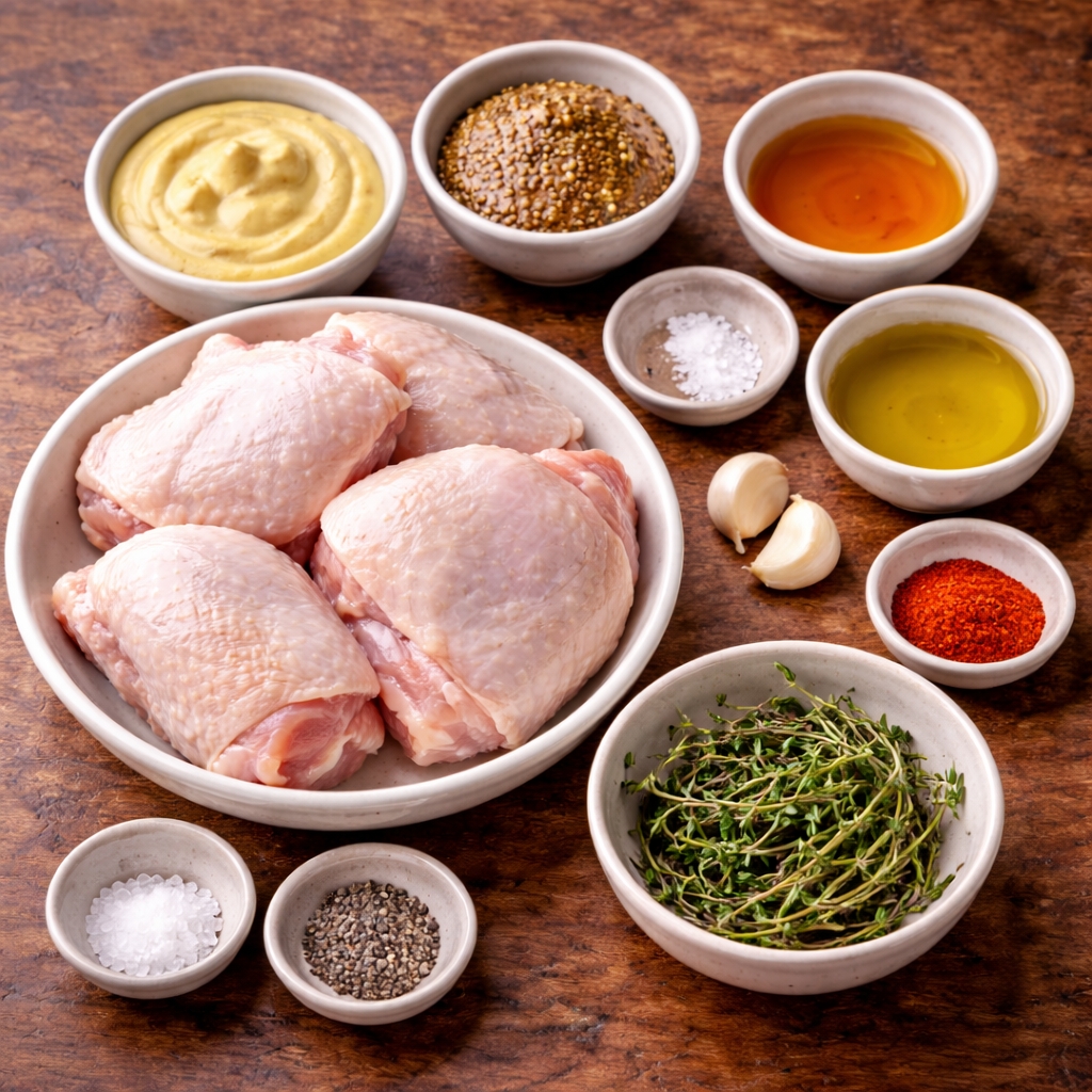 Honey Mustard Glazed Chicken Thighs