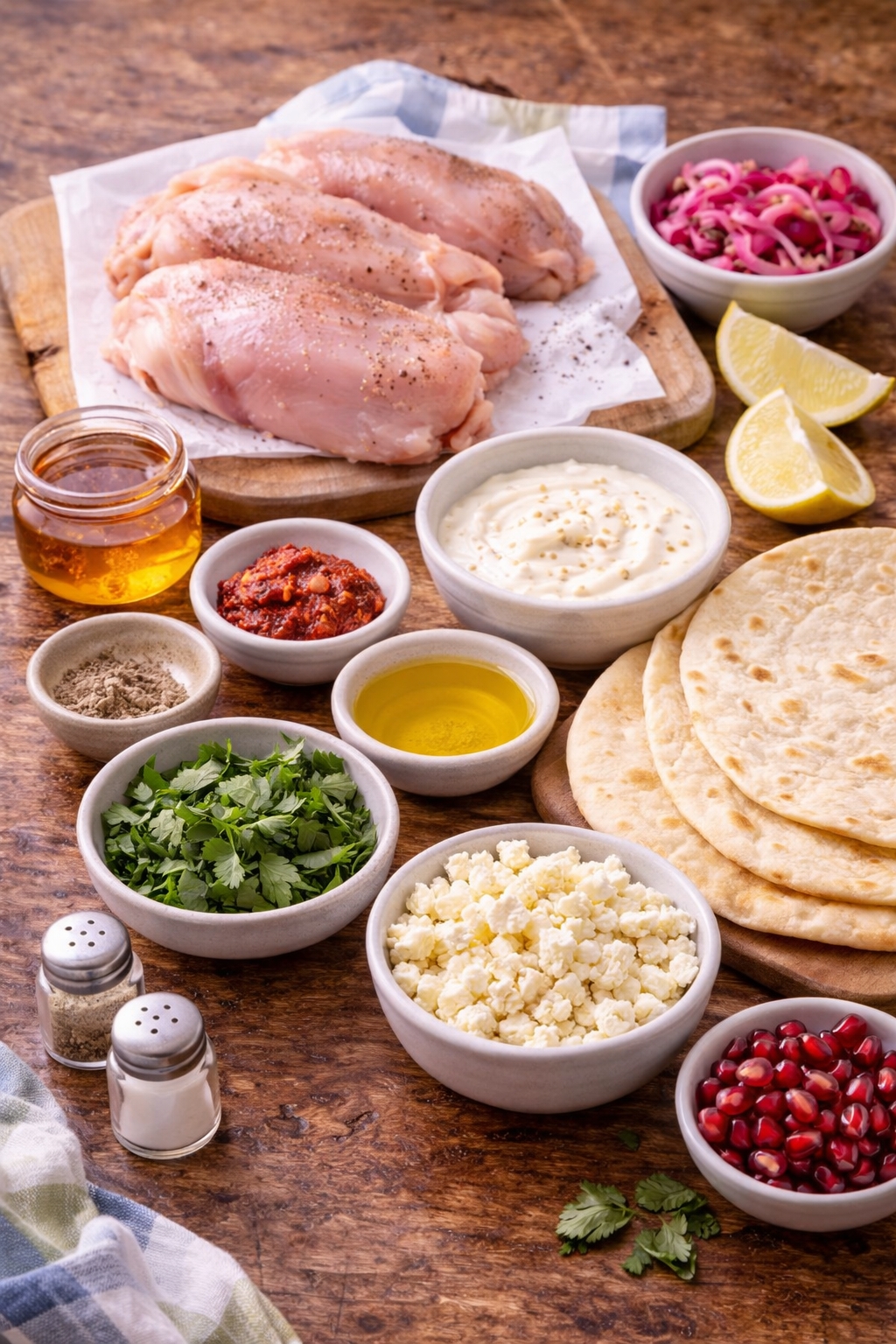 Hot Honey Harissa Chicken Flatbread