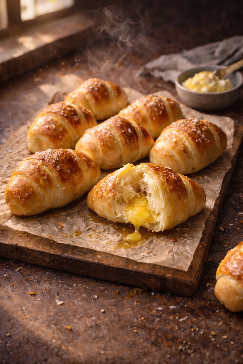 Japanese Salt Bread (Shio Pan — Buttery Hollow Rolls)