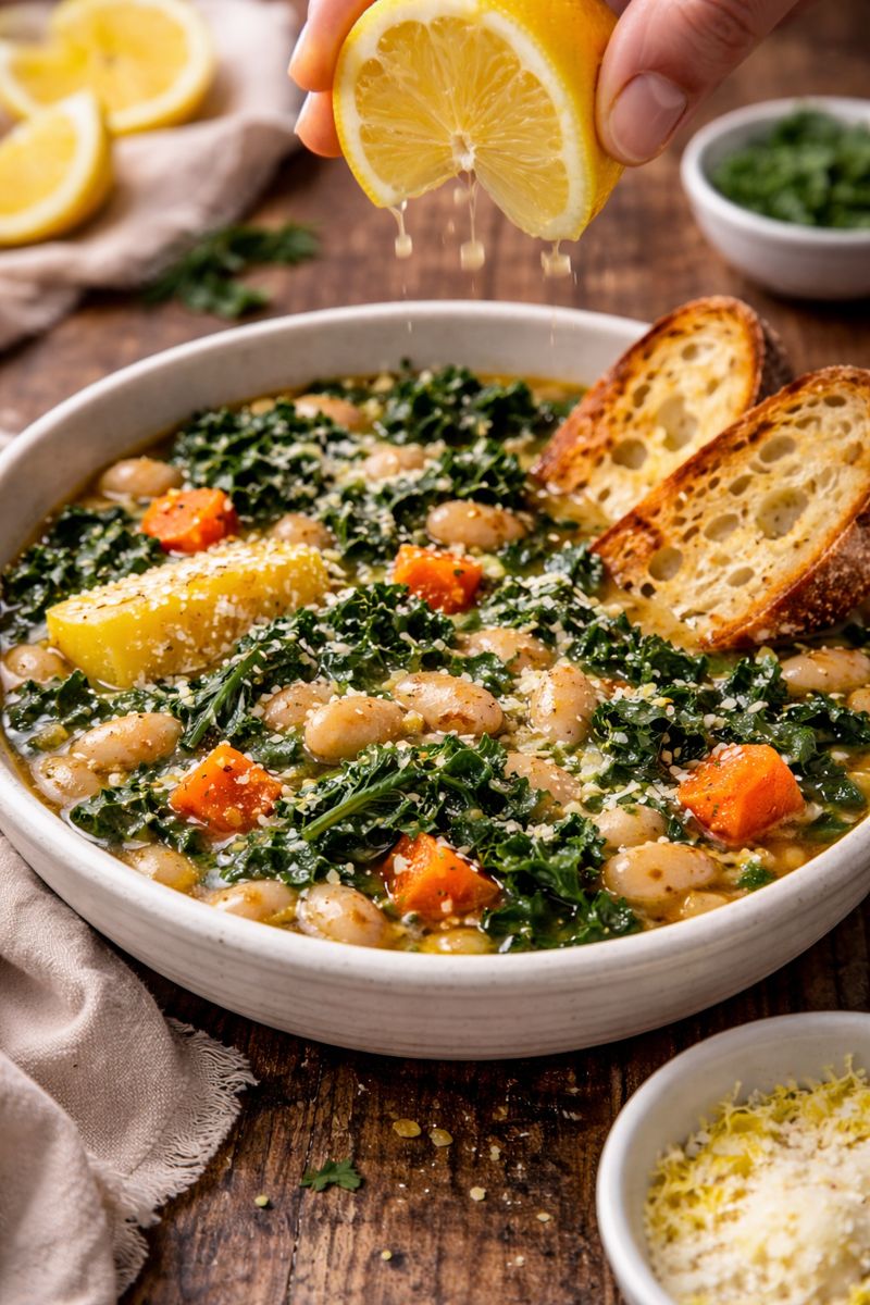 Lemony White Bean Kale Stew