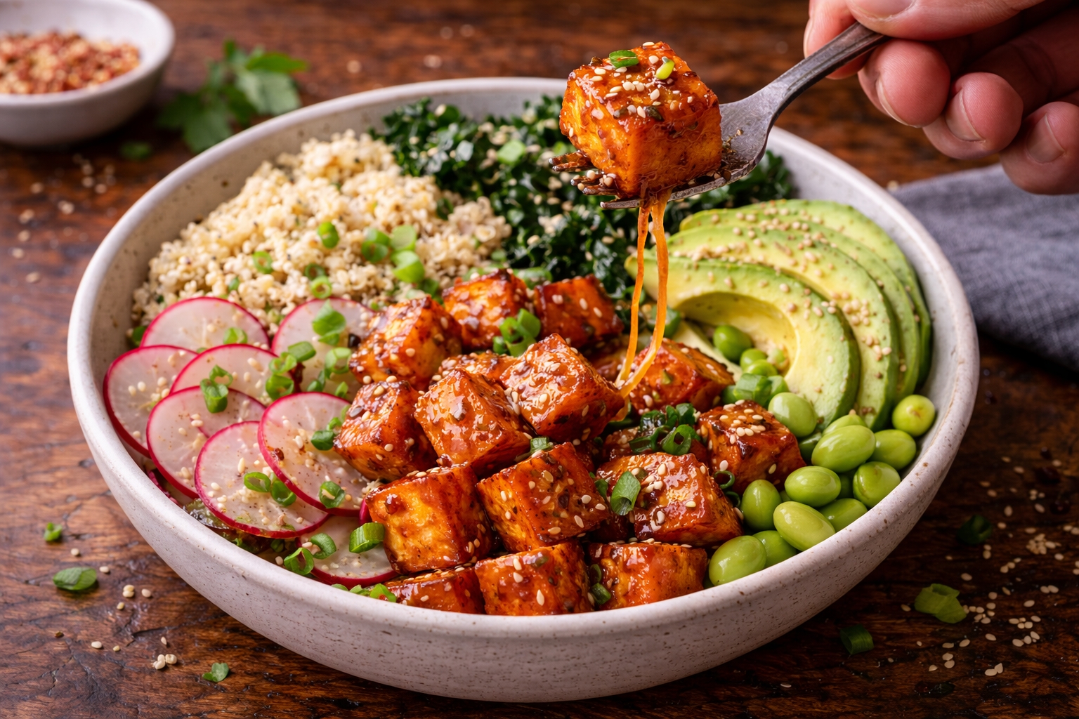 Miso Glazed Sweet Potato Bowls