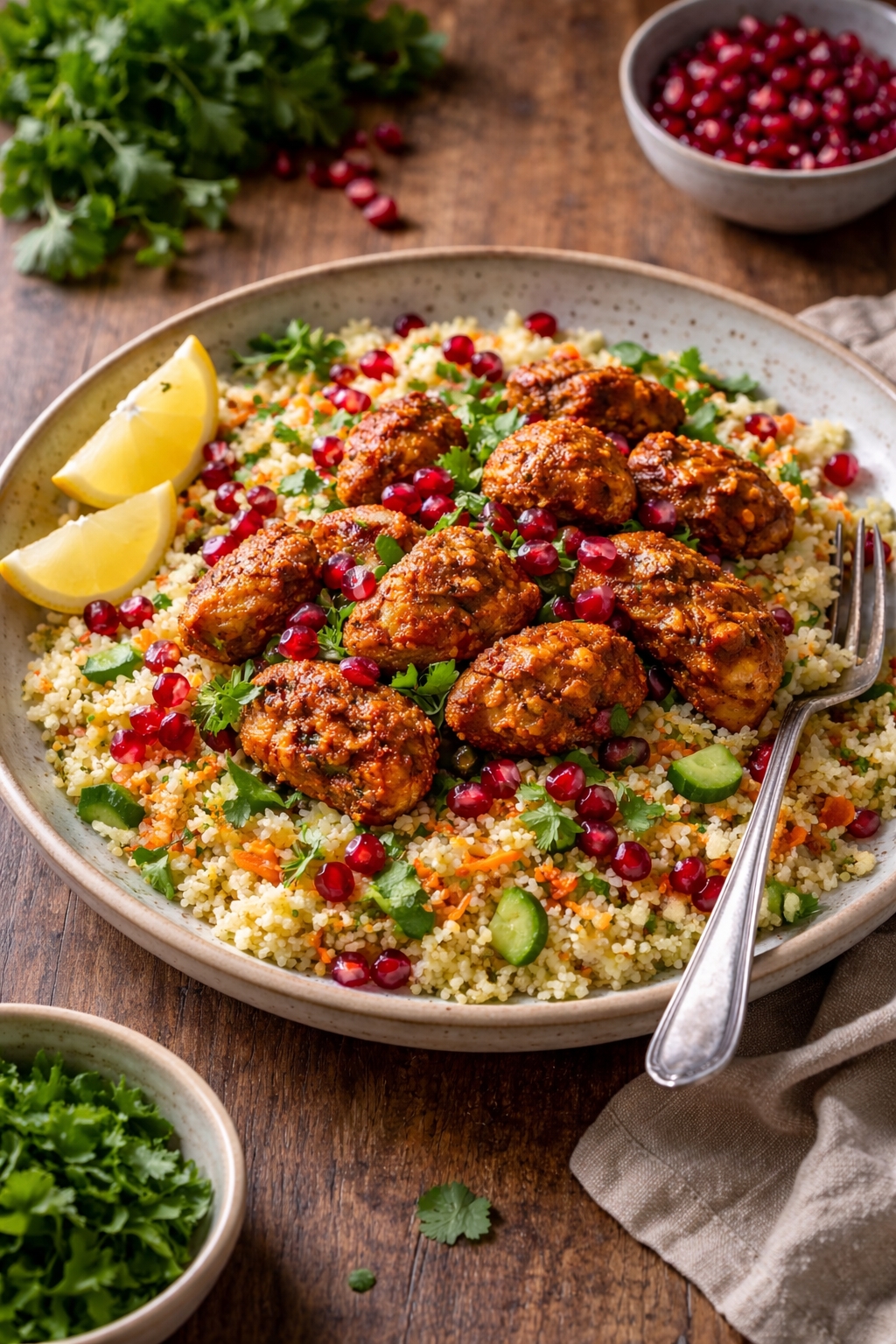 Moroccan Spiced Chicken with Couscous & Pomegranate