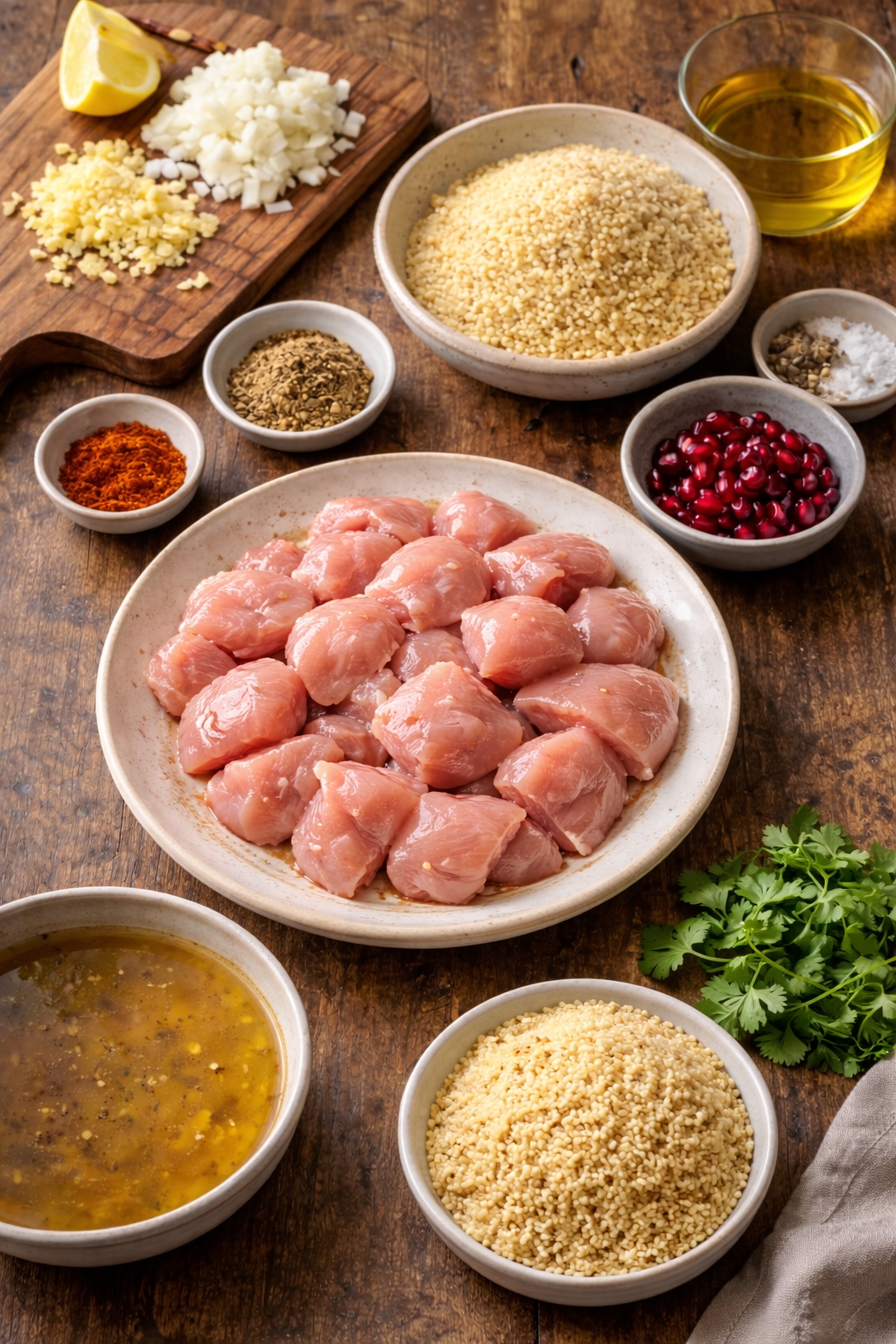 Moroccan Spiced Chicken with Couscous & Pomegranate