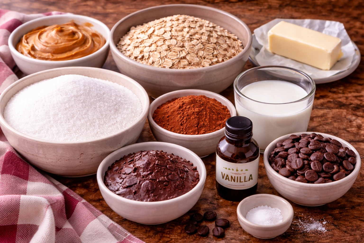 No Bake Chocolate Oatmeal Cookies