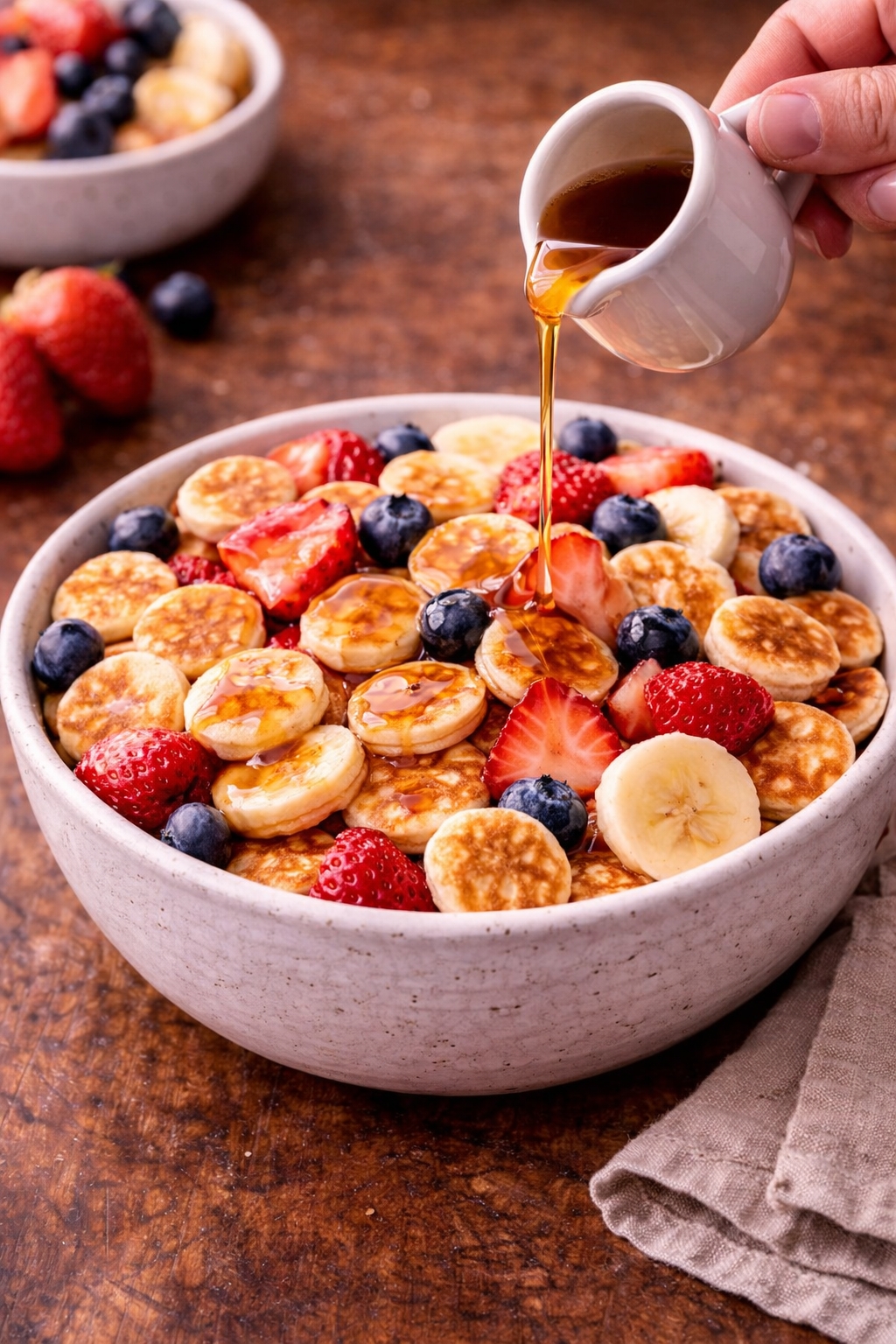 Pancake Cereal With Fruit