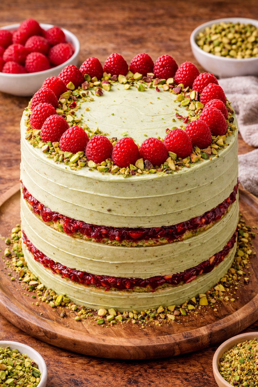 Pistachio Raspberry Cake