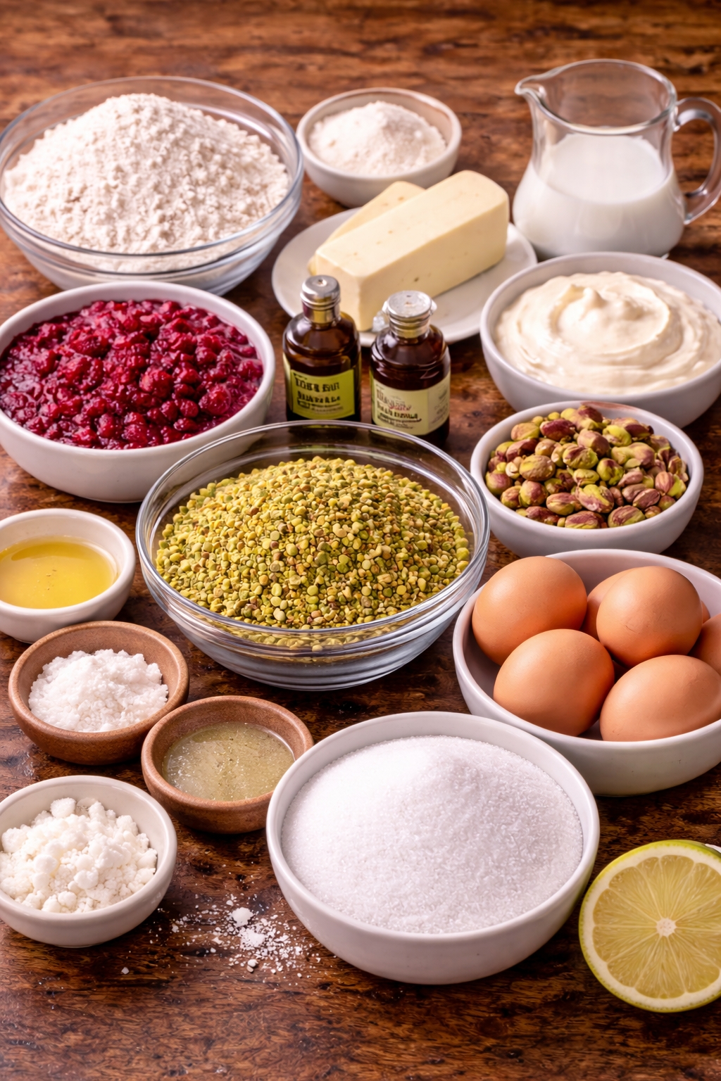 Pistachio Raspberry Cake