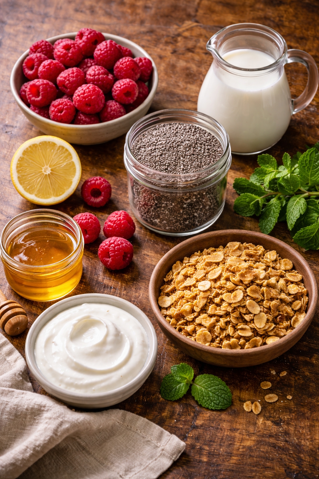 Raspberry Chia Pudding Parfait