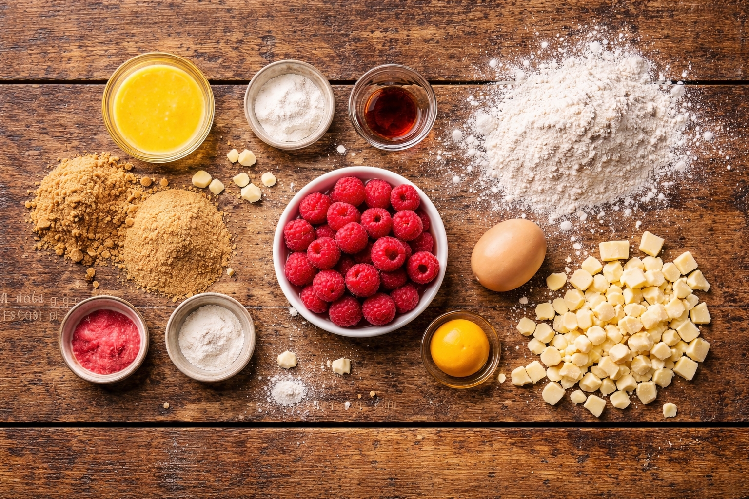 Raspberry White Chocolate Blondies