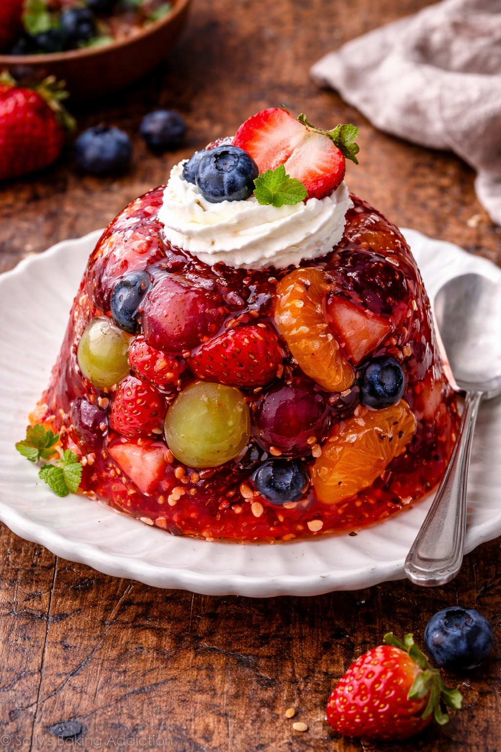 Retro Jell-O Salad with Fresh Fruit