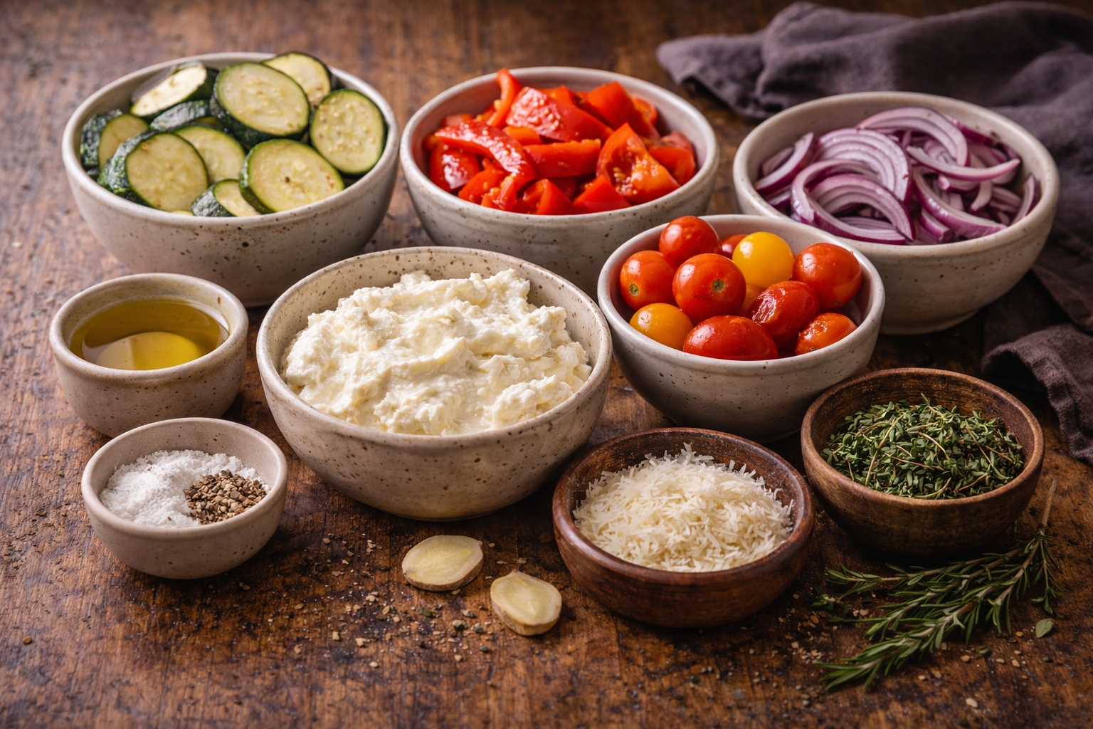 Roasted Vegetable & Herb Galette