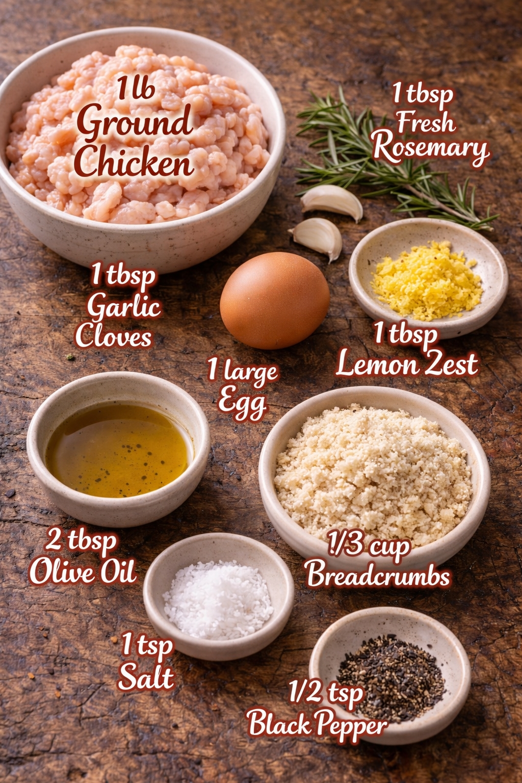 Rosemary Lemon Chicken Patties