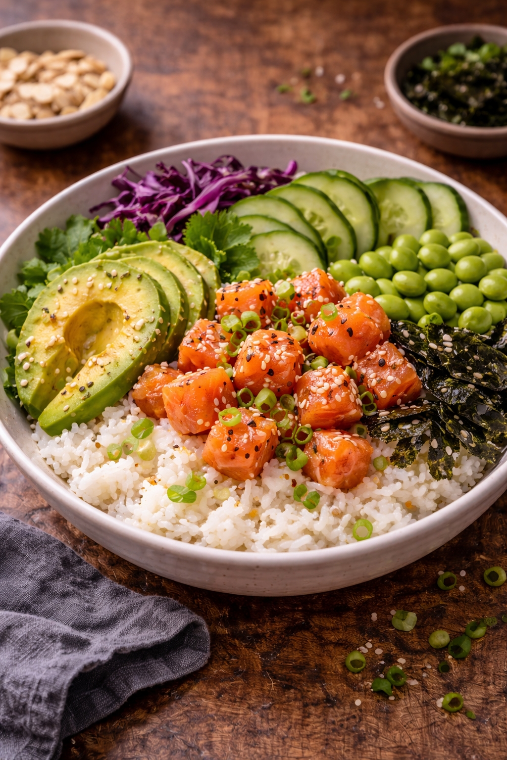 Salmon Avocado Poke Bowl