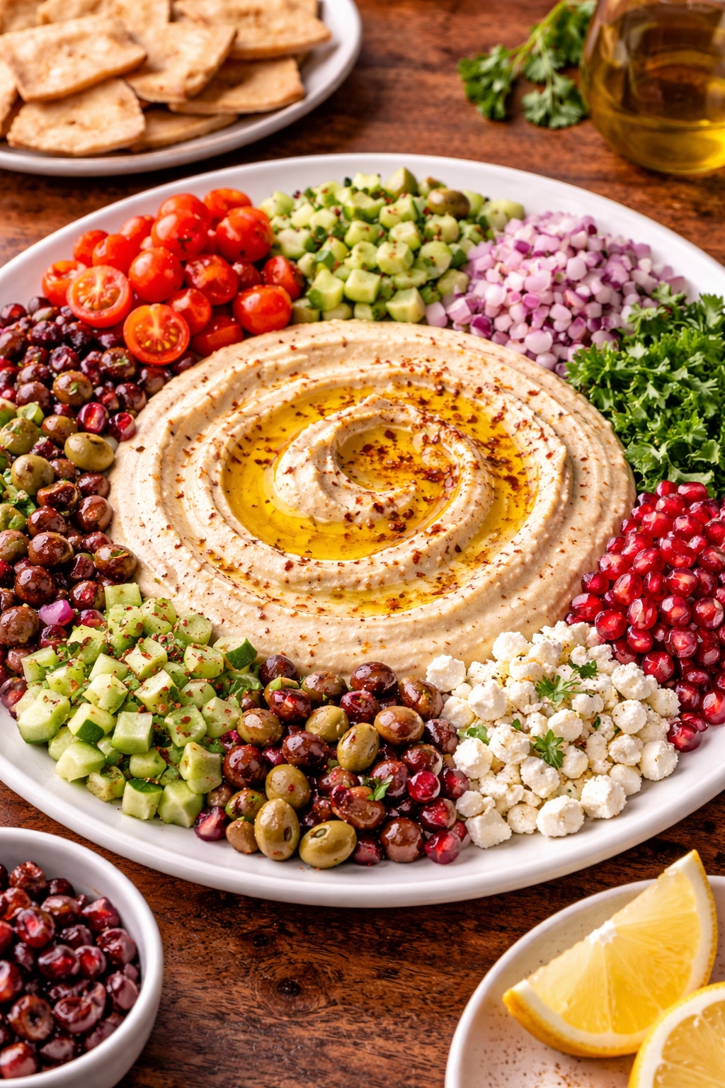 Summer Layered Hummus Dip