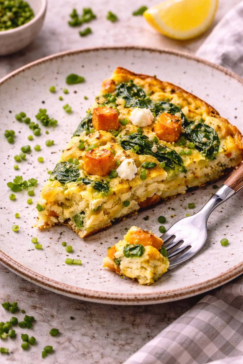 Sweet Potato Spinach Frittata