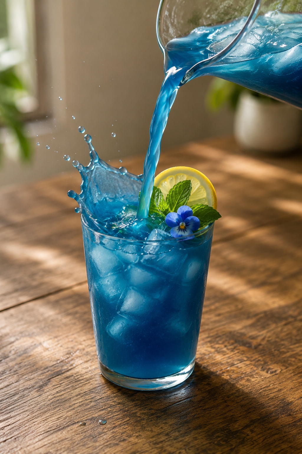 Sweet‑Spicy Blue Spirulina Protein Lemonade