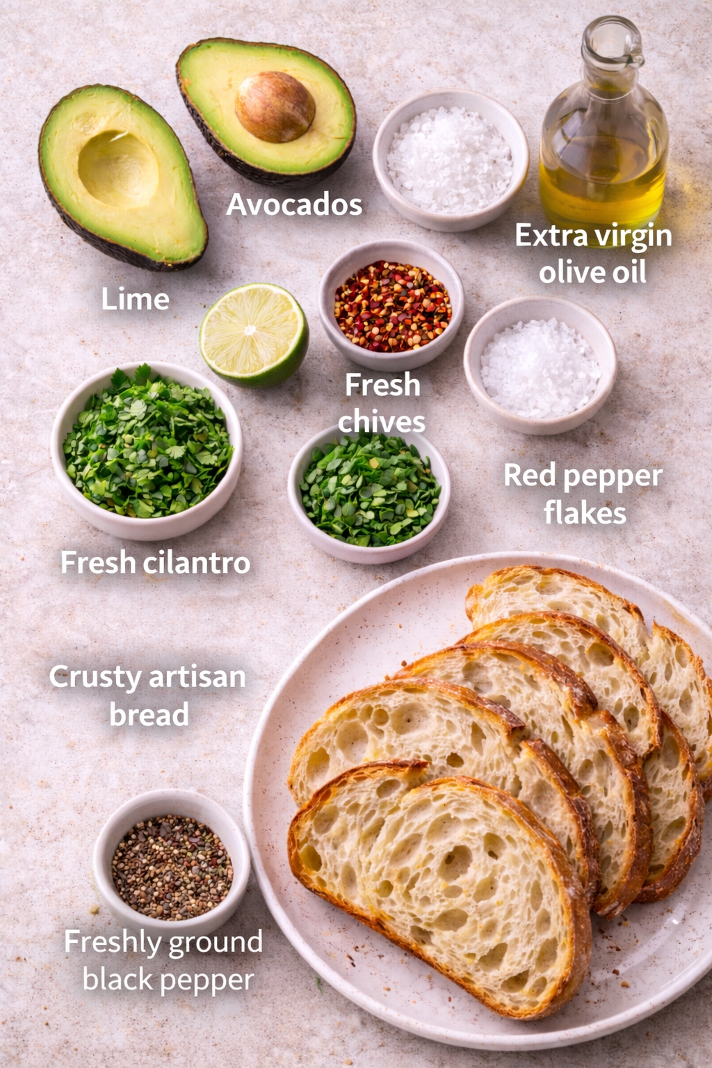 Whipped Avocado Herb Toasts