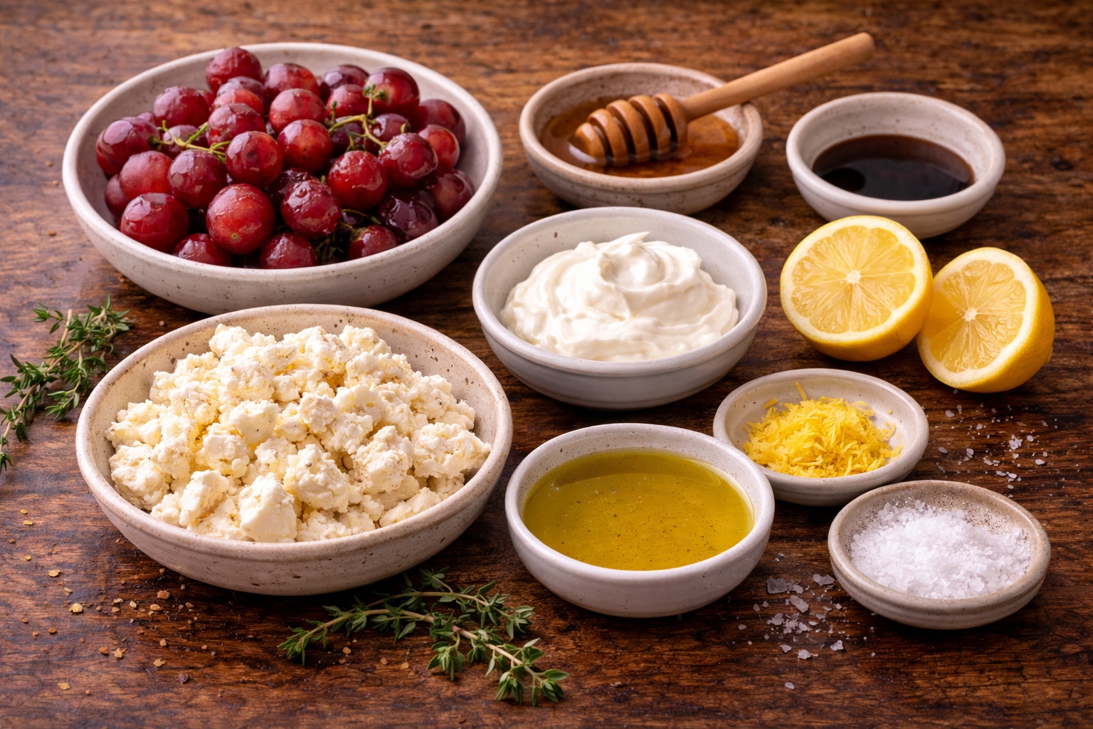 Whipped Feta with Roasted Grapes